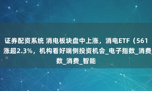 证券配资系统 消电板块盘中上涨，消电ETF（561310）涨超2.3%，机构看好端侧投资机会_电子指数_消费_智能